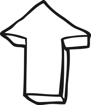 hand drawn black and white cartoon arrow png