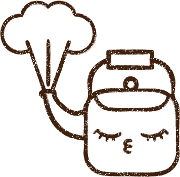 Steaming Kettle Charcoal Drawing png