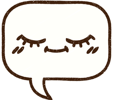 a speech bubble with eyes and a smile png