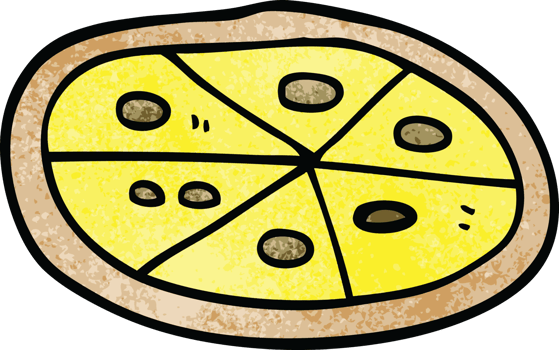 cartoon doodle pizza png