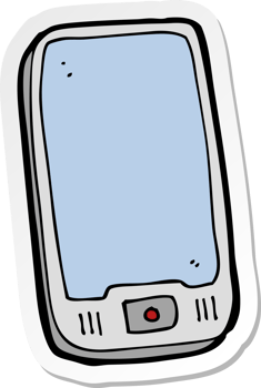 sticker of a cartoon computer tablet png