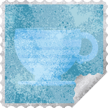 coffee cup graphic square sticker stamp png