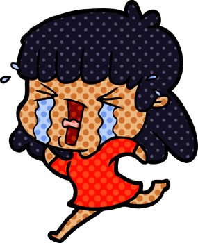 cartoon woman in tears png