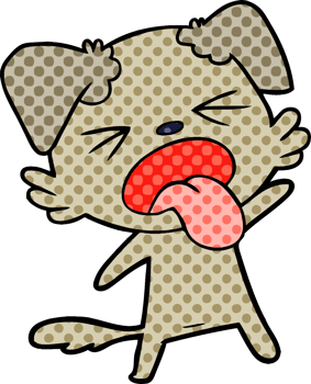 cartoon disgusted dog png