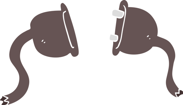 flat color illustration of electrical plugs png