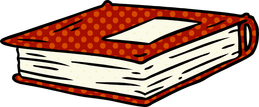 hand drawn cartoon doodle of a red journal png