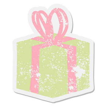 wrapped gift grunge sticker png