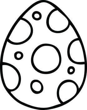 line drawing quirky cartoon easter egg png