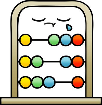 gradient shaded cartoon of a abacus png