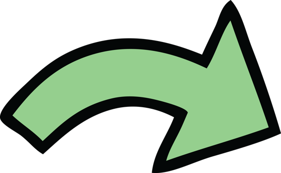 cute cartoon of a pointing arrow png