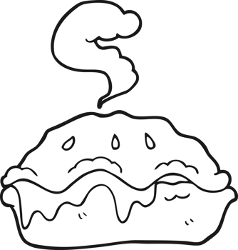 drawn black and white cartoon hot pie png