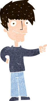 cartoon man pointing png