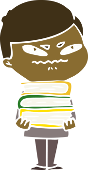 flat color style cartoon angry man png