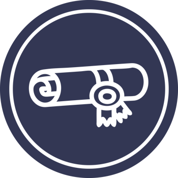 diploma certificate circular icon symbol png