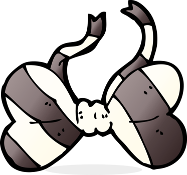 cartoon striped bow tie png