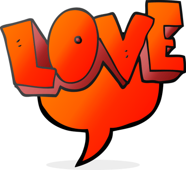 hand drawn speech bubble cartoon love symbol png
