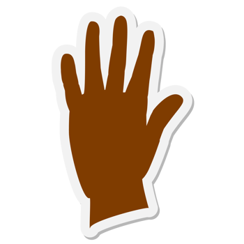 open hand sticker png