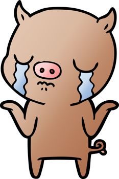 cartoon pig crying png