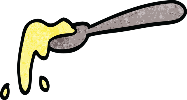 cartoon doodle ladle of food png
