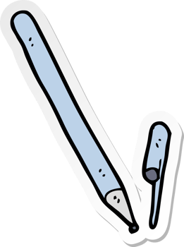sticker of a cartoon pen png