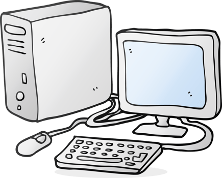 hand drawn cartoon computer png