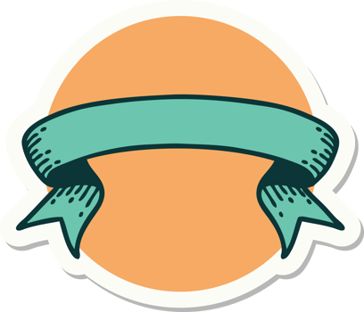 sticker of tattoo in traditional style of a banner png