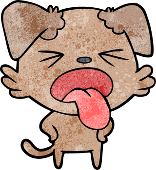 cartoon disgusted dog png