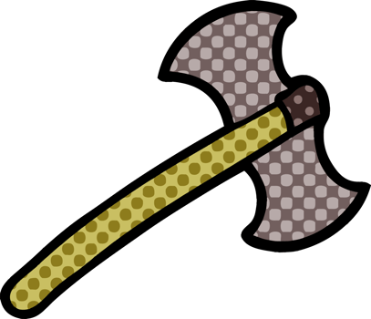 cartoon axe drawing png