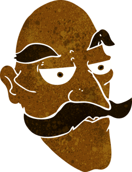 cartoon old man face png