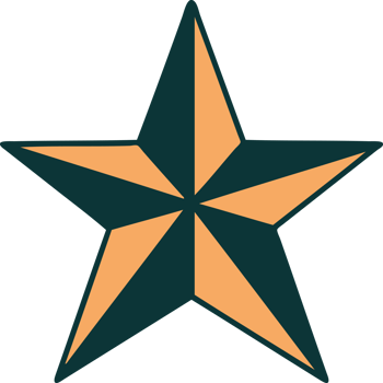 iconic tattoo style image of a star png