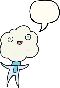 cute cloud head creature png