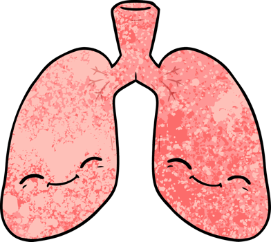 cartoon lungs drawing png