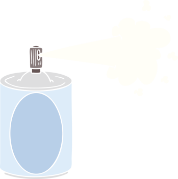 flat color style cartoon aerosol spray can png