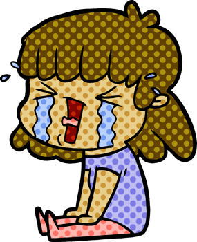 cartoon woman in tears png