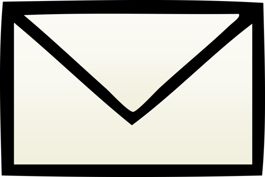 gradient shaded cartoon of a paper envelope png