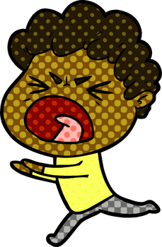 cartoon furious man png
