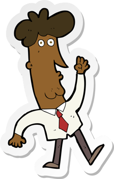 sticker of a cartoon office man png