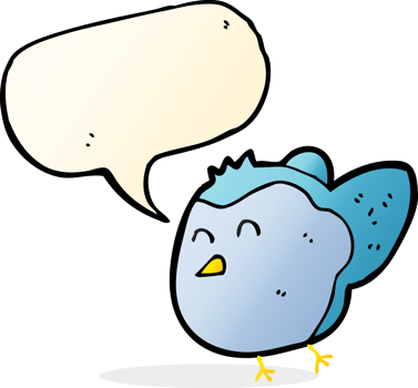 cartoon bird with speech bubble png