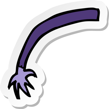 sticker of a cartoon halloween vampire arm png