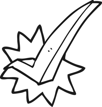 hand drawn black and white cartoon tick symbol png