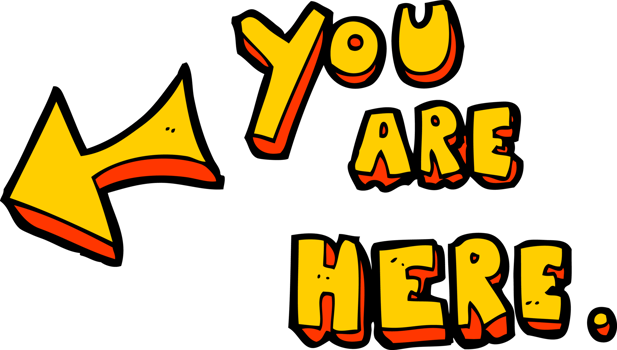 cartoon you are here sign png