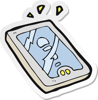 sticker of a cartoon tablet device png