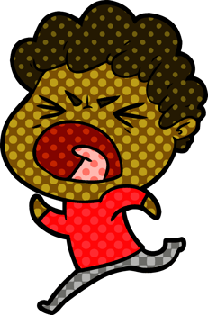 cartoon furious man png