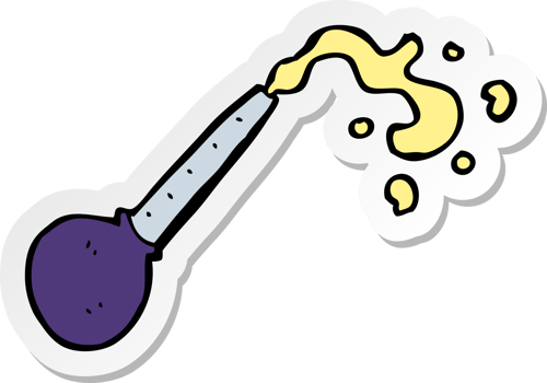sticker of a cartoon pipette png