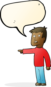 cartoon pointing man with speech bubble png