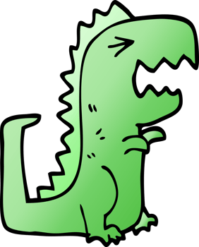 cartoon doodle roaring t rex png