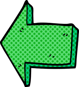 cartoon doodle directing arrow png