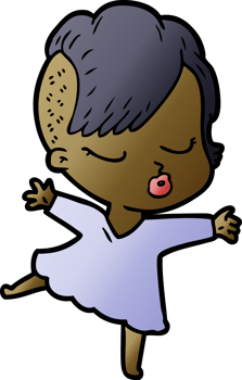cartoon pretty hipster girl png