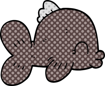 funny cartoon doodle fish png