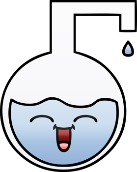 gradient shaded cartoon of a science experiment png
